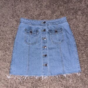 Forever 21 denim mini skirt with buttons size small